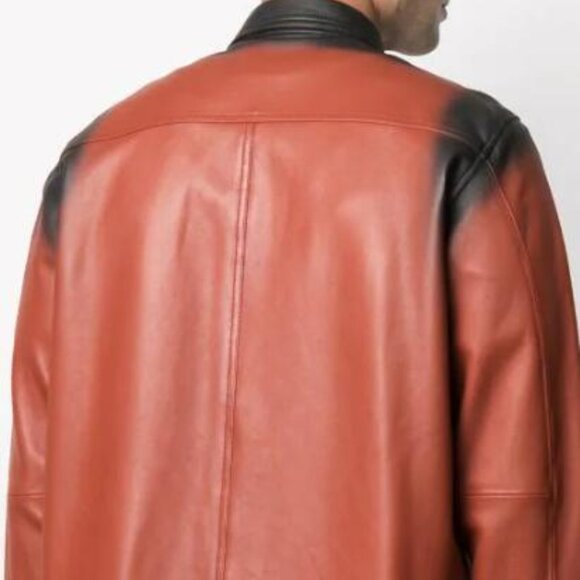 BNWT AW21 MARNI SPRAY PRINT LEATHER SHIRT JACKET 48 - Picture 13 of 13